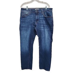 MAVI JEANS Marcus Slim Straight Leg Mens 36x30 Dark Wash Stretch
